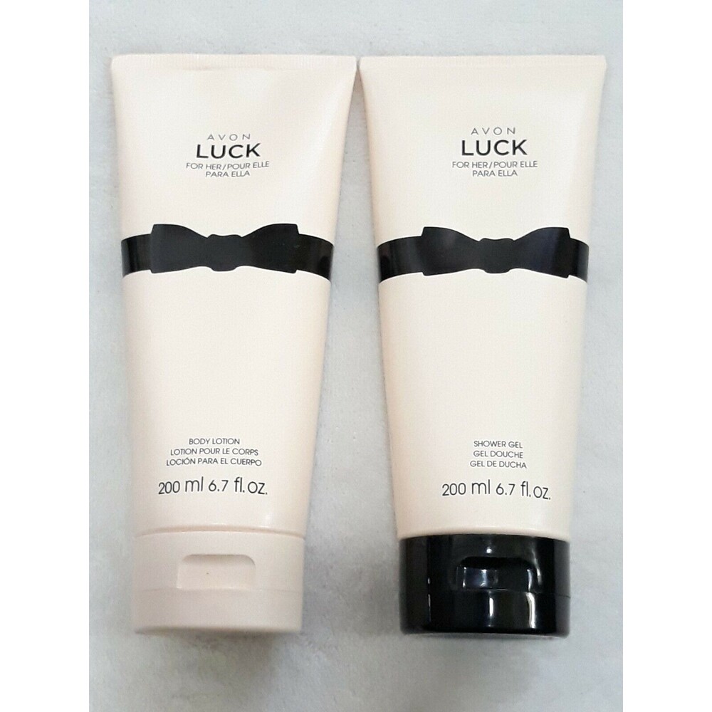 Avon LUCK for HER - Shower Gel & Body Lotion Set - (6.7 fl oz Each) - NEW SEALED